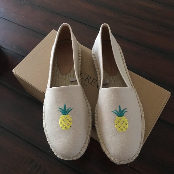 New! JCrew Pineapple Espadrille Flats. Size 8.5 - Picture 6 of 6